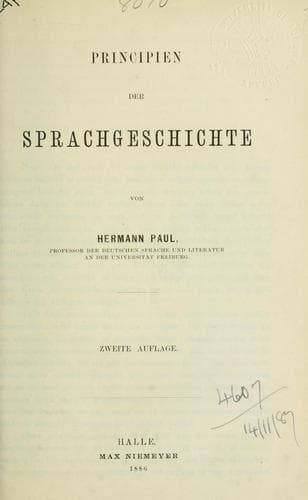 Tapa de Principien der Sprachgeschichte