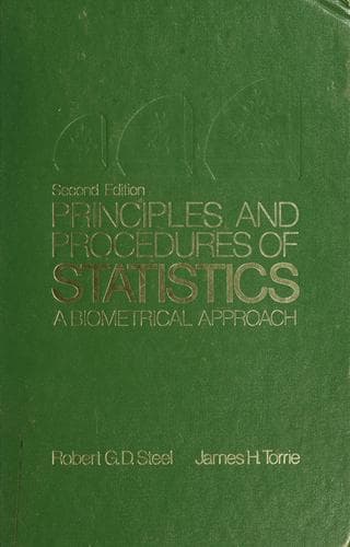Tapa de Principles and procedures of statistics