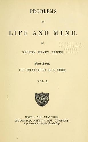Tapa de Problems of life and mind