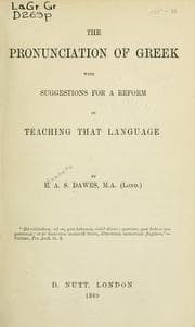 Tapa de The pronunciation of Greek