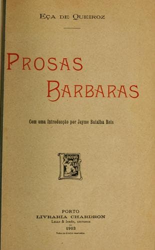 Tapa de Prosas barbaras