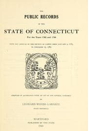 Tapa de The public records of the state of Connecticut