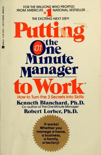Tapa de Putting the one minute manager to work