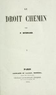 Tapa de Le droit chemin