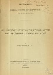 Tapa de Supplementary report on the Hydroids of the Scottish National Antarctic Expedition
