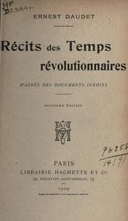 Tapa de Récits des temps révolutionnaires