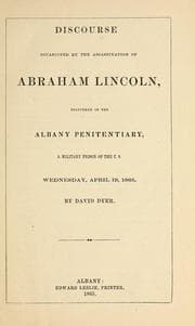 Tapa de Discourse occasioned by the assassination of Abraham Lincoln