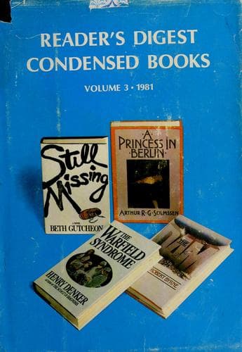 Tapa de Reader's Digest Condensed Books--Volume 3 1981