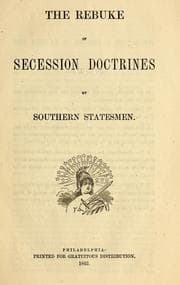 Tapa de The rebuke of secession doctrines