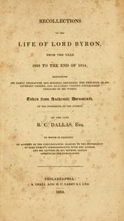 Tapa de Recollections of the life of Lord Byron, from the year 1808 to the end of 1814