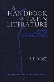 Tapa de A handbook of Latin literature