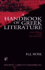 Tapa de A handbook of Greek literature