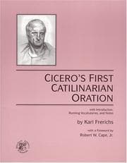 Tapa de Cicero's first Catilinarian oration