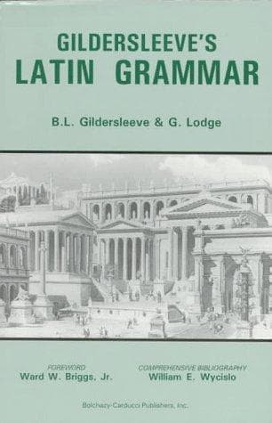 Tapa de Gildersleeve's Latin grammar