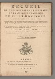 Tapa de Recueil de vues des lieux principaux de la colonie françoise de Saint-Domingue