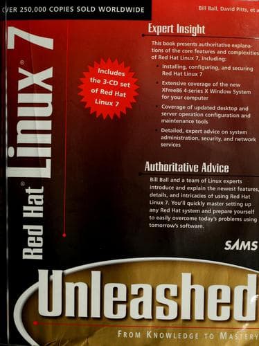 Tapa de Red Hat Linux 7 unleashed