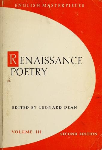 Tapa de Renaissance poetry