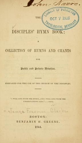 Tapa de The Disciples' hymn book