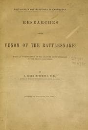 Tapa de Researches upon the venom of the rattlesnake