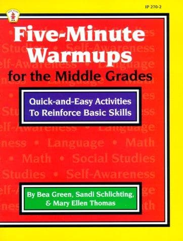 Tapa de Five-Minute Warmups for the Middle Grades