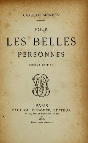 Tapa de Pour les belles personnes
