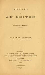 Tapa de Rhymes of an editor