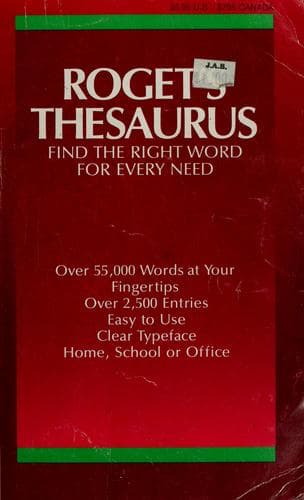 Tapa de Roget's thesaurus.