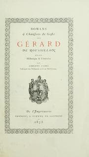Tapa de Romans & chansons de geste sur Gérard de Rousillon