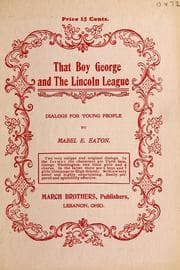 Tapa de That boy George, and the Lincoln League