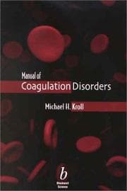 Tapa de Manual of coagulation disorders
