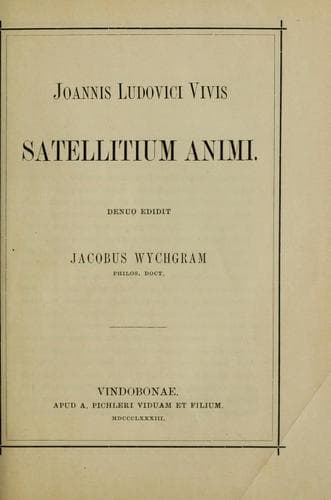 Tapa de Satellitium animi