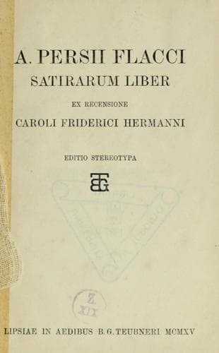 Tapa de Satirarum liber