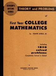 Tapa de Schaum's outline of theory and problems of first year college mathematics