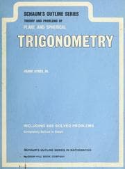Tapa de Schaum's outline of theory and problems of plane and spherical trigonometry