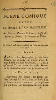 Tapa de Scene comique entre le diable et un procureur