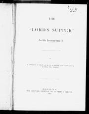 Tapa de The "Lord's Supper" as he instituted it