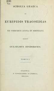 Tapa de Scholia Graeca in Euripidis tragoedias