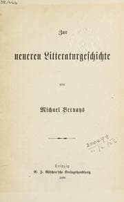 Tapa de Schriften zur Kritik und Litteraturgeschichte