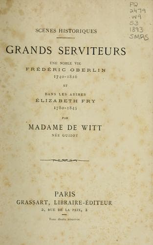 Tapa de Scénes historiques : grands serviteurs