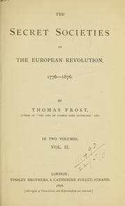 Tapa de The secret societies of the European Revolution, 1776-1876