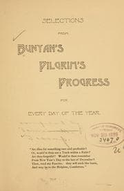 Tapa de Selections from Bunyan's Pilgrim's progress for every day of the year