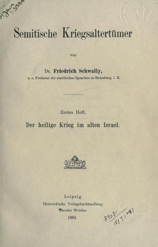 Tapa de Semitische Kriegsaltertümer