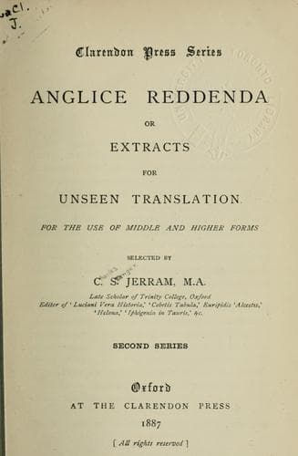 Tapa de Anglice reddenda