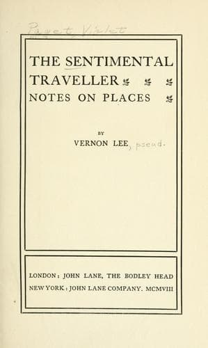 Tapa de The sentimental traveller
