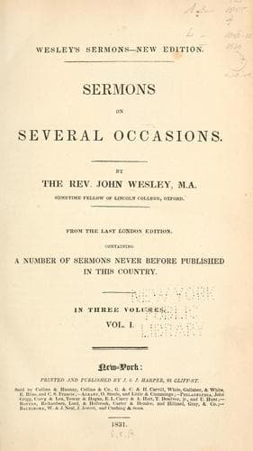 Tapa de Sermons on several occasions.