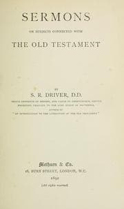 Tapa de Sermons on subjects connected with the Old Testament