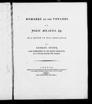Tapa de Remarks on the voyages of John Meares, Esq