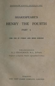 Tapa de Shakespeare's Henry the Fourth Part I