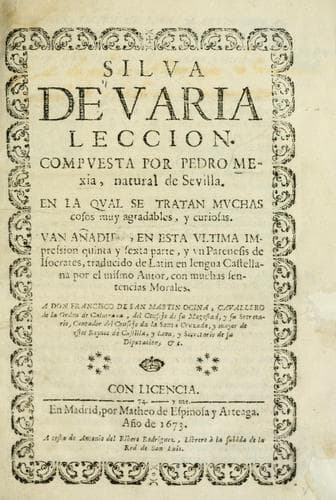 Tapa de Silva de varia leccion