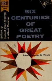 Tapa de Six centuries of great poetry